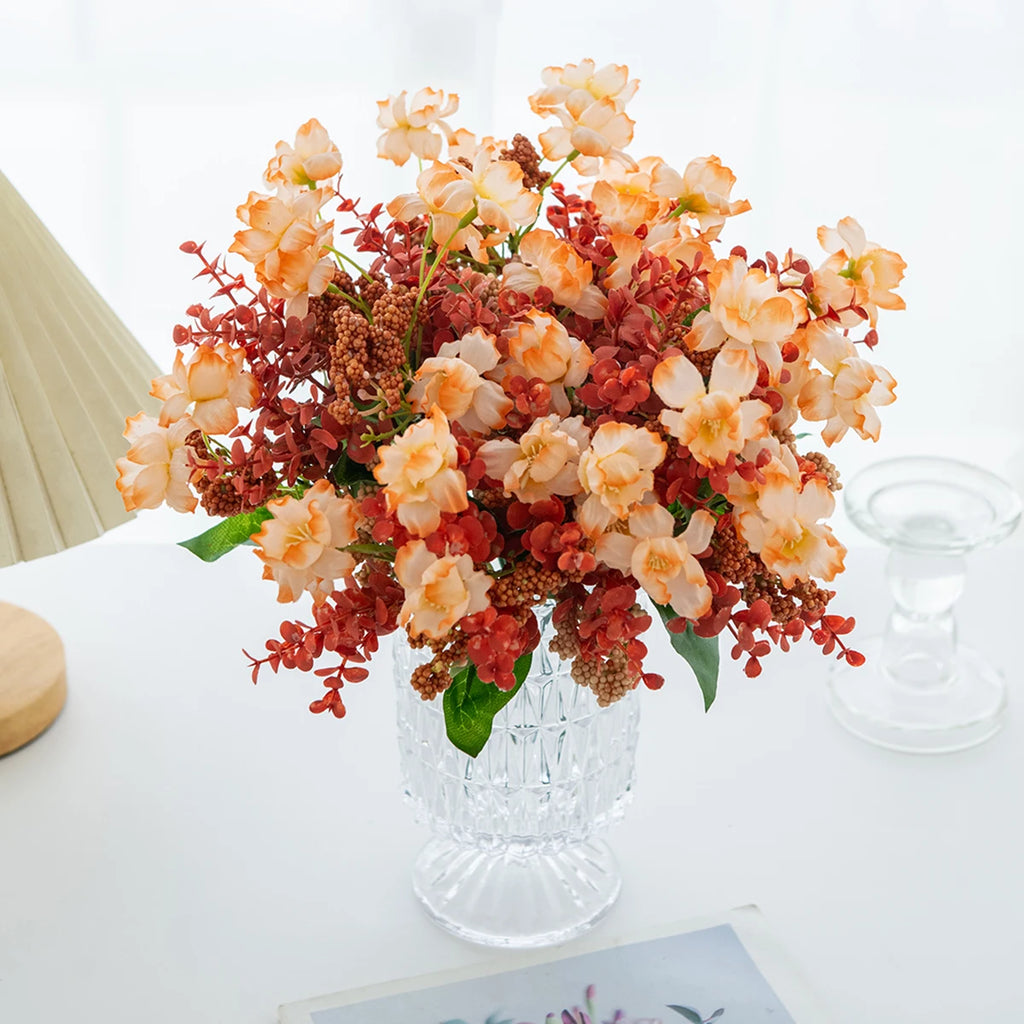 Silk Camellia Artificial Flower Bouquet – Wedding & Home Décor Artificial Flower Bouquet Babs