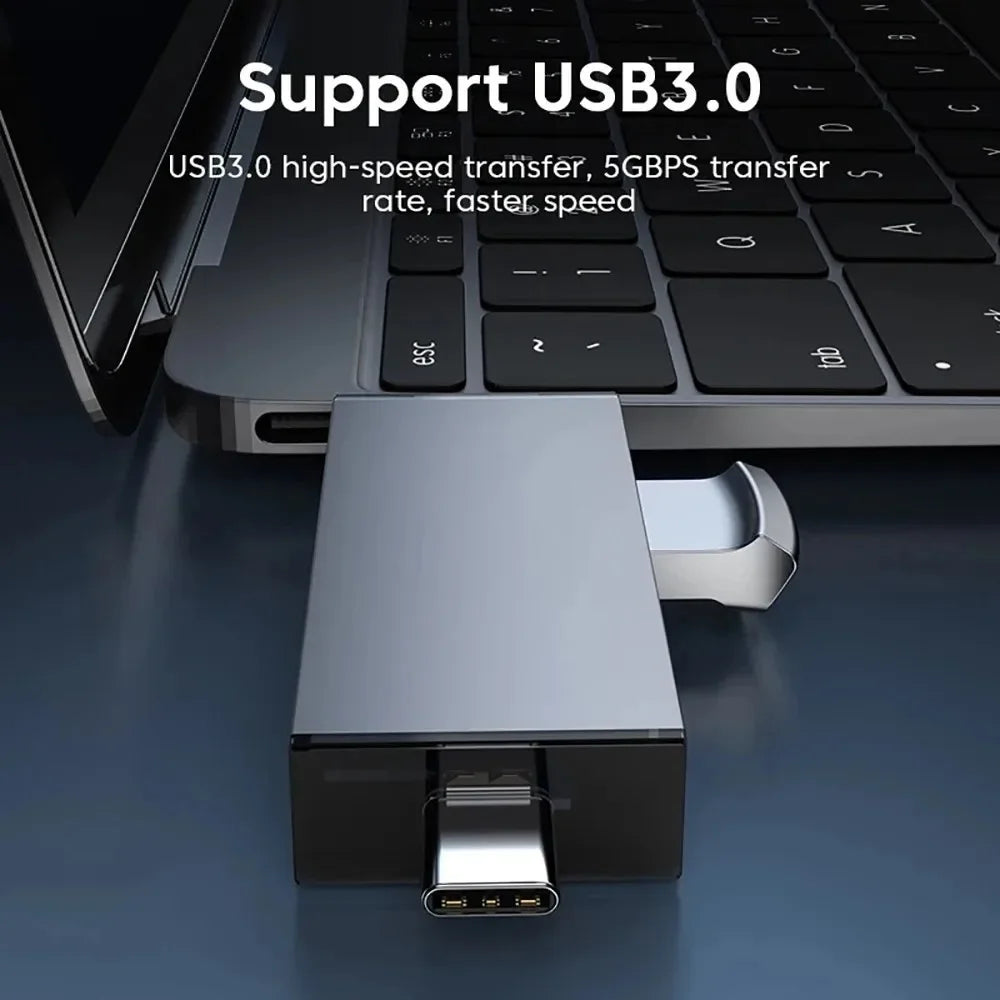 KEBIDUMEI 7-in-1 USB 3.0 Type-C OTG SD TF Card Reader USB Card Reader Babs