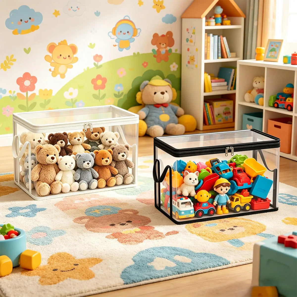 PVC Transparent Toy Storage Bag – Waterproof Organizer (2pc Set) Toy Storage Organizer Babs