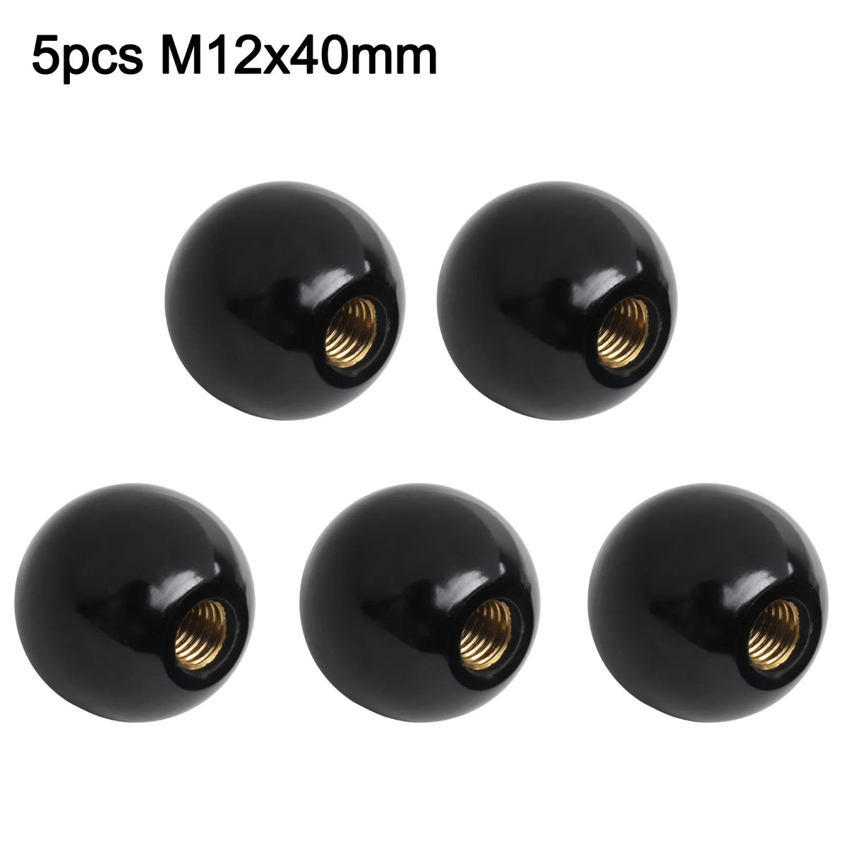 5pcs Bakelite Ball Lever Knobs M5–M12 Machine Tool Handles Machine Tool Knobs Babs M12x40