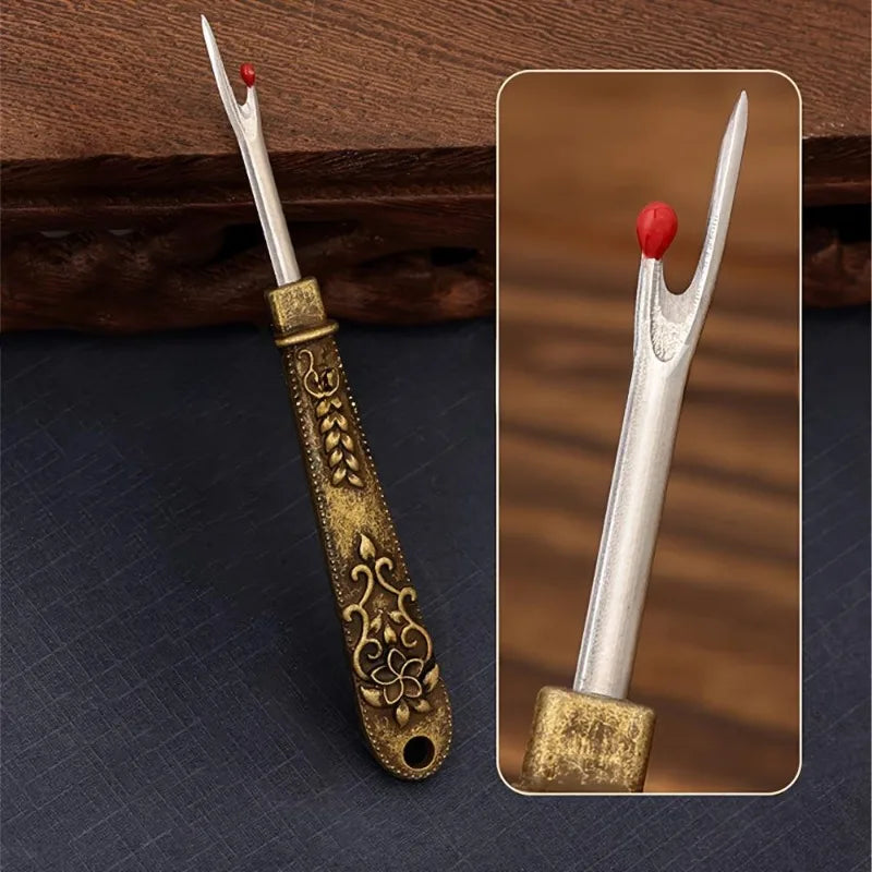 2pcs Vintage Brass Seam Ripper Set – Thread Cutter with Handle Seam Ripper Set Babs