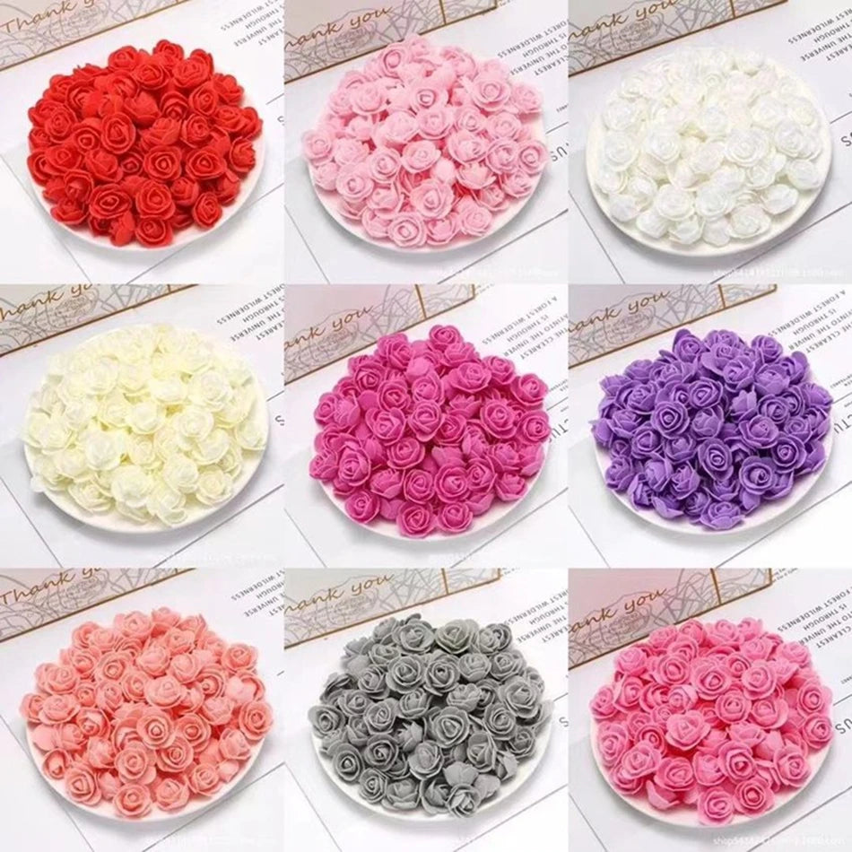 PE Foam Rose Heads – DIY Wedding Bouquet & Home Décor Artificial Flower Heads Babs