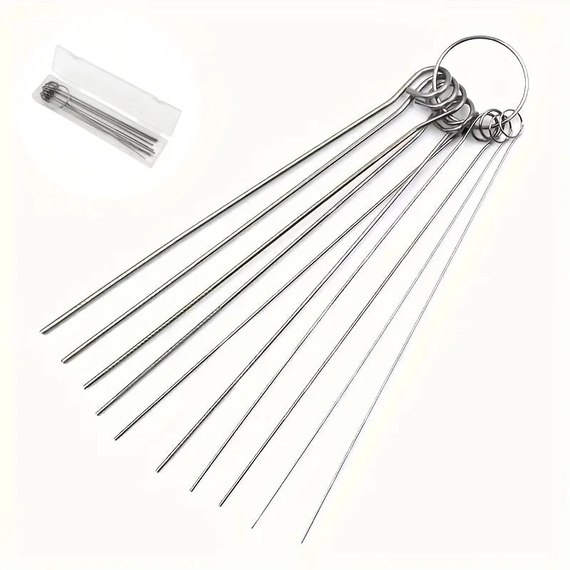 10-Pc Stainless Steel Shower Head Cleaning Brush Set Shower Cleaning Brush Babs