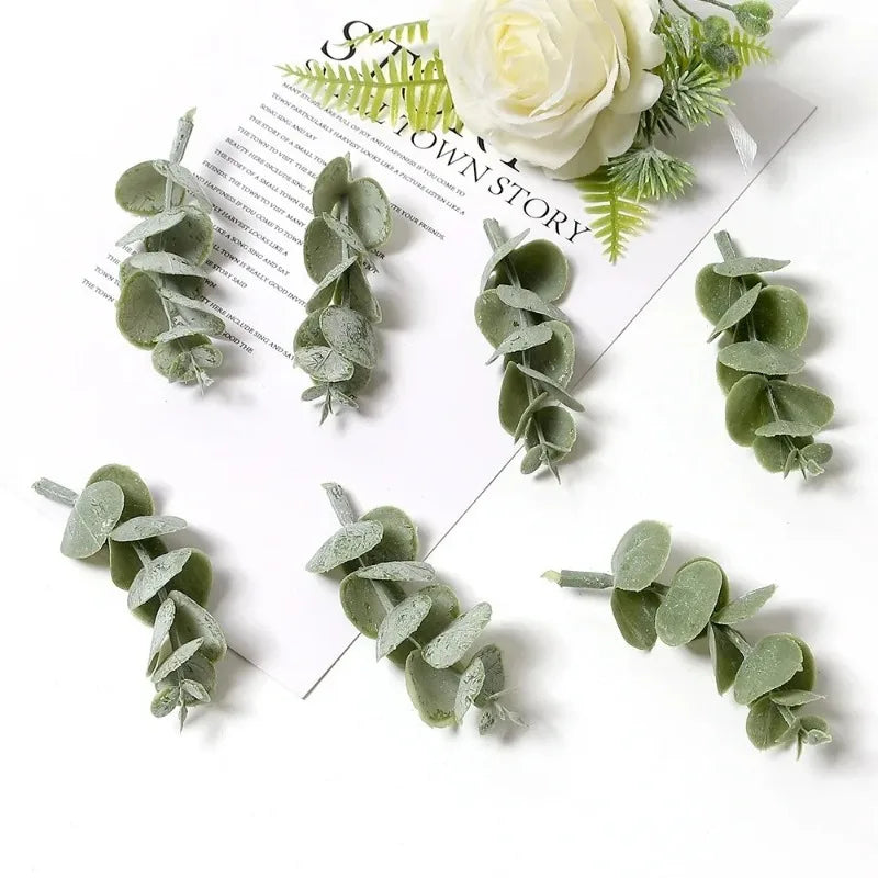 Green Artificial Silk Leaves for DIY Wedding & Party Decor 10Pc Artificial Leaf Decor Babs Chocolate 10Pcs