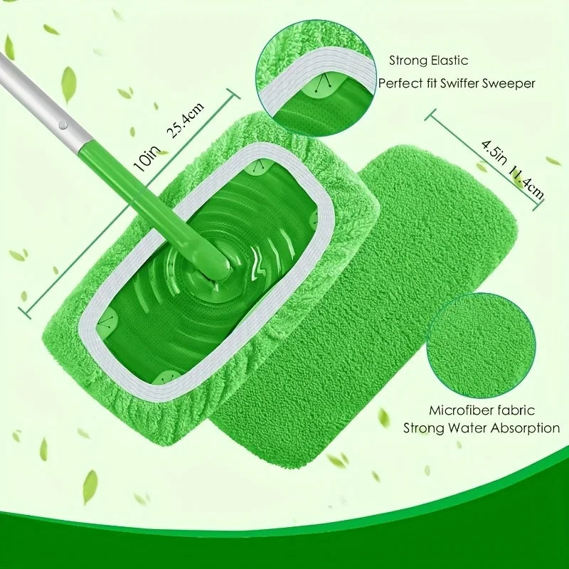 Reusable Microfiber Mop Replacement Pads – Wet & Dry, Washable Mop Replacement Pads Babs