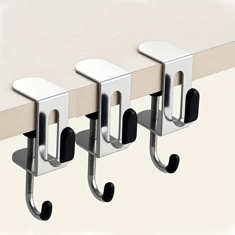 4-Piece Heavy-Duty Metal Desktop Storage Rack with Double Hooks Desktop Storage Rack Babs