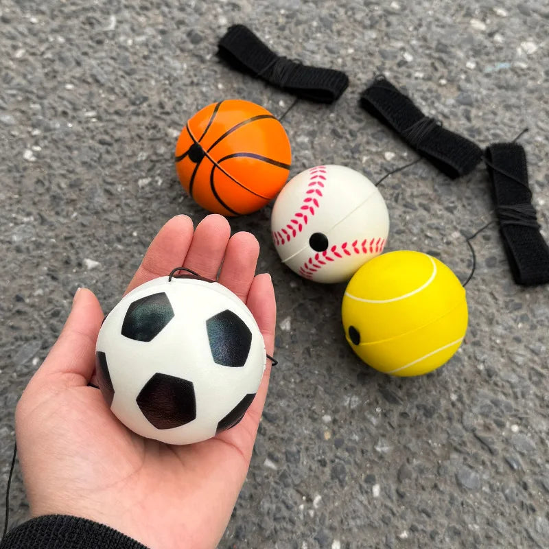 Wrist Strap Bouncy Ball Set – Kids Reaction Training Toy Bouncy Ball Toy Set Babs
