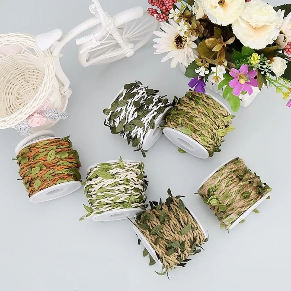 10M Boho Jute Rope Vine – DIY Burlap Leaf Ribbon Decor Decorative Craft Ribbon Babs