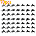 70pcs Glow-in-the-Dark Halloween Spider Decorations – Black Halloween Decoration Babs black