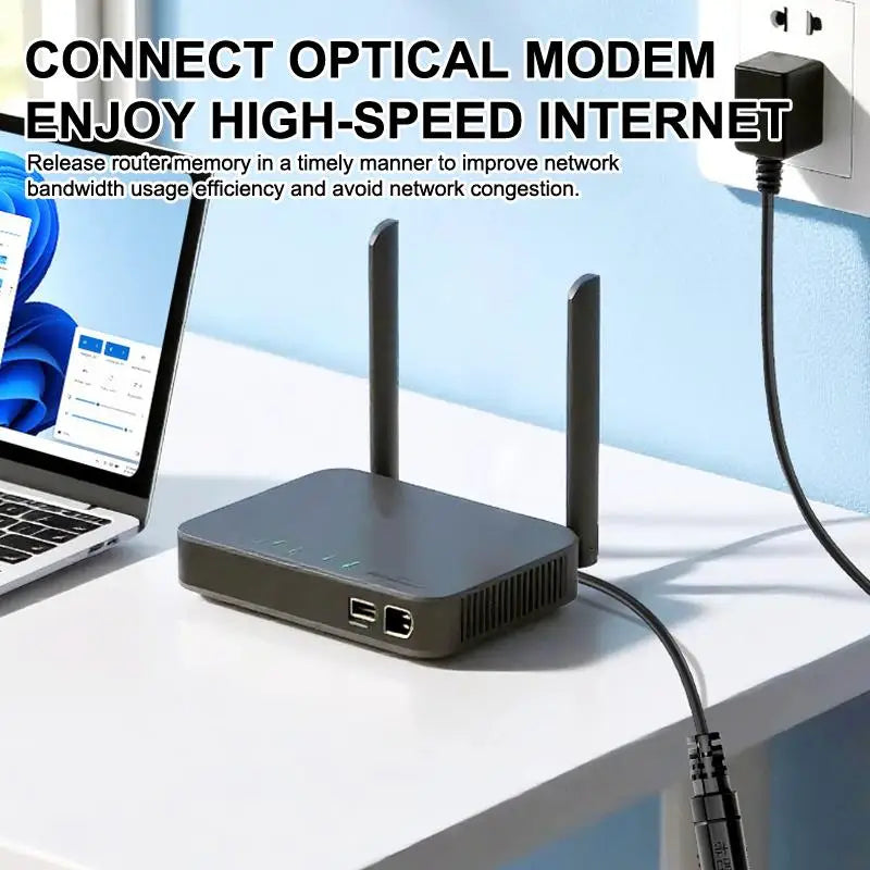 Router Auto Restart DC Power Cable – 24H Smart Cycle Reboot Router Power Cable Babs