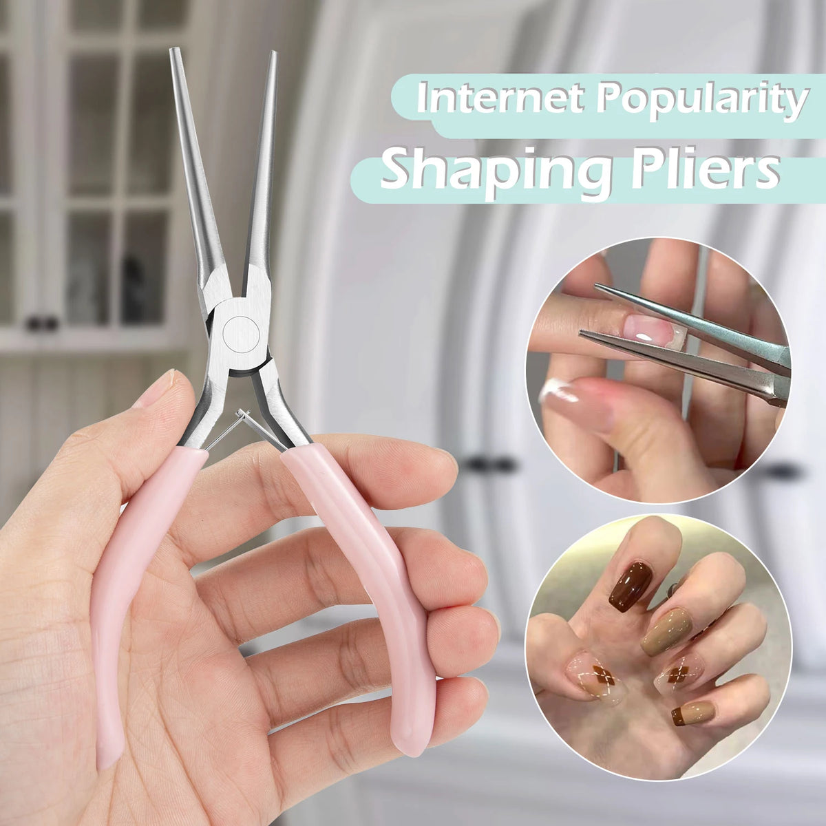 Pink Long Nose Pliers – Nail Art, Jewelry & DIY Craft Tool Nail Art Pliers Babs