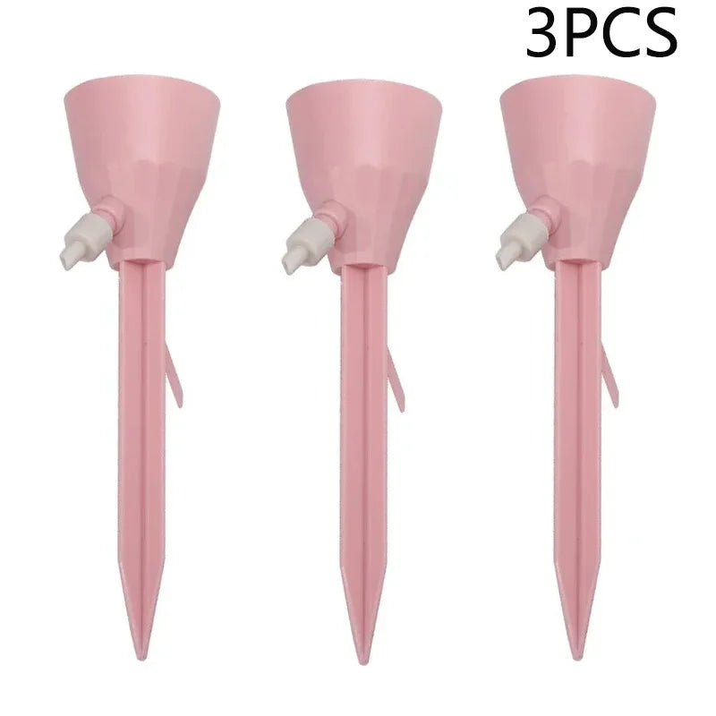 Adjustable Plant Watering Spikes – Auto Drip Irrigation (3 Pcs) Drip Irrigation Spike Babs Pink3pcs