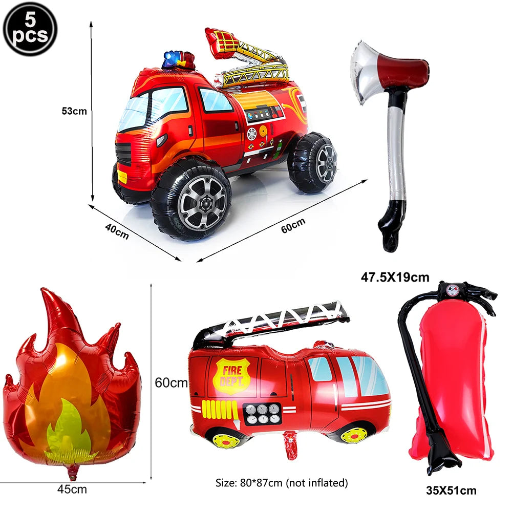 Fire Truck Inflatable Foil Balloons – 3 Styles Party Décor Party Balloons Babs Dark Khaki As pictures show