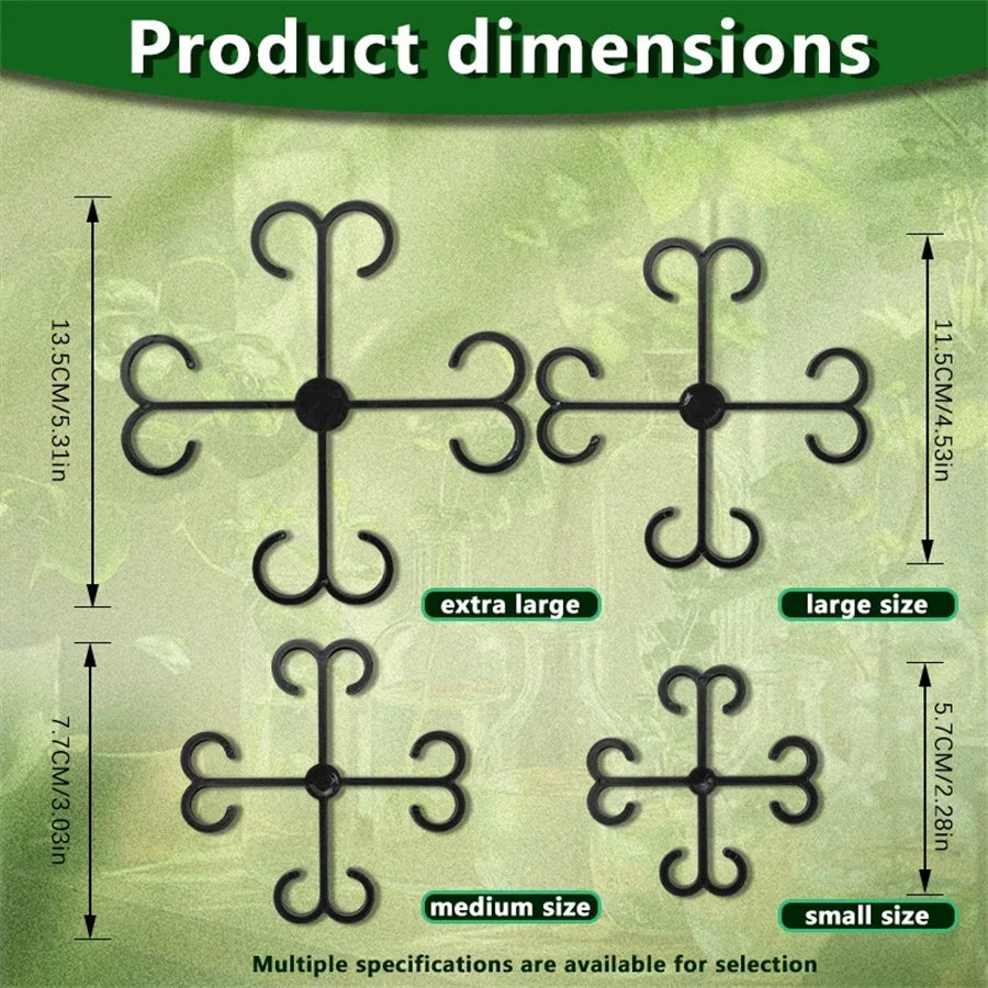 Double Hook Plant Support Clamps 4pcs – Stem Frame Garden Tool Plant Support Clamps Babs