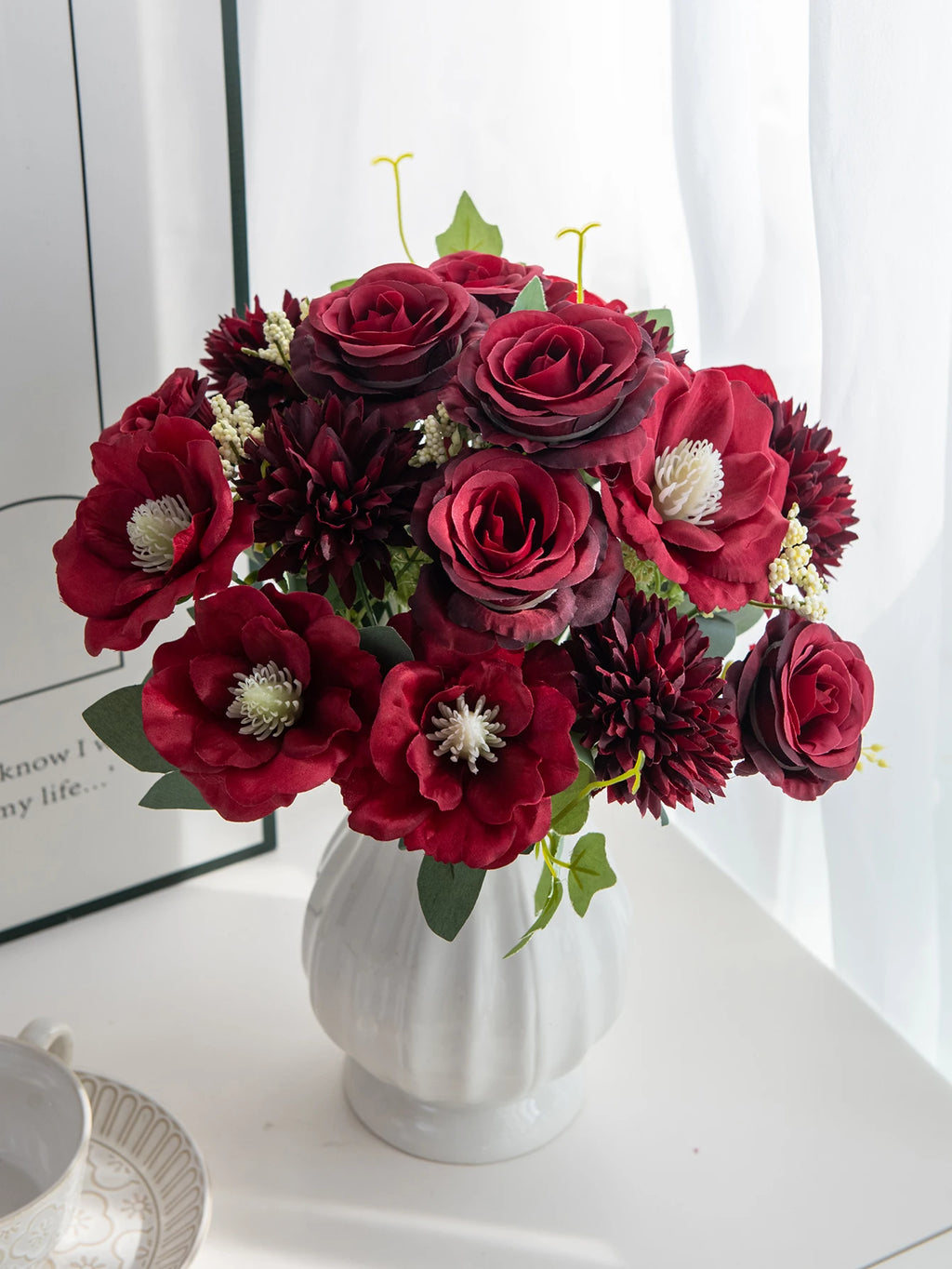 Artificial Silk Rose Bouquet – Wedding, Home & Party Décor Artificial Flower Bouquet Babs
