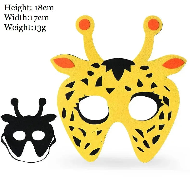 Kids Animal Felt Masks – Birthday, Cosplay & Forest Party Favors Kids Party Masks Babs giraffe