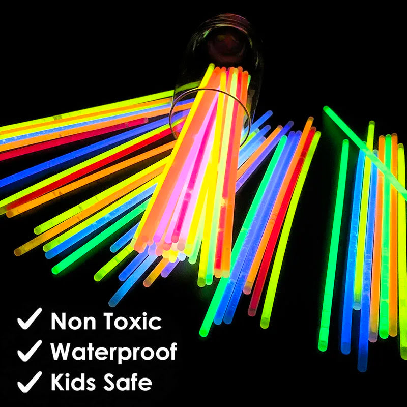 100-Pack Glow Sticks – Party Bracelets & DIY Decorations Glow Stick Party Set Babs