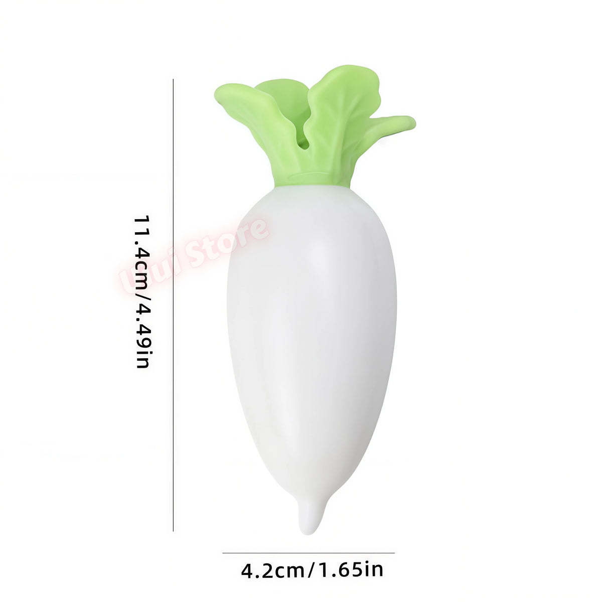Squishy White Radish Fidget Toy – Desk Decor & Novelty Gift Squishy Fidget Toy Babs 3pcs