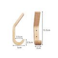 Natural Oak Wood Double Wall Hook – Vintage Coat Organizer Wood Wall Hook Babs wooden 3pcs