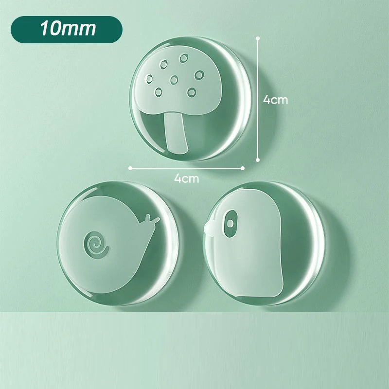 Silicone Door Bumper Pads – Clear Wall Protector Stickers Door Bumper Pads Babs round-3pcs 4x4x1cm