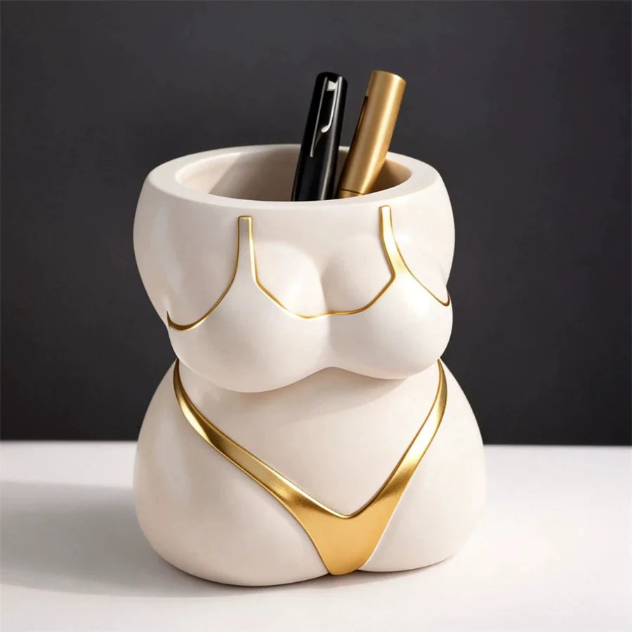 Creative Enamel Pen Holder – European Style Desktop Organizer Desktop Pen Holder Babs