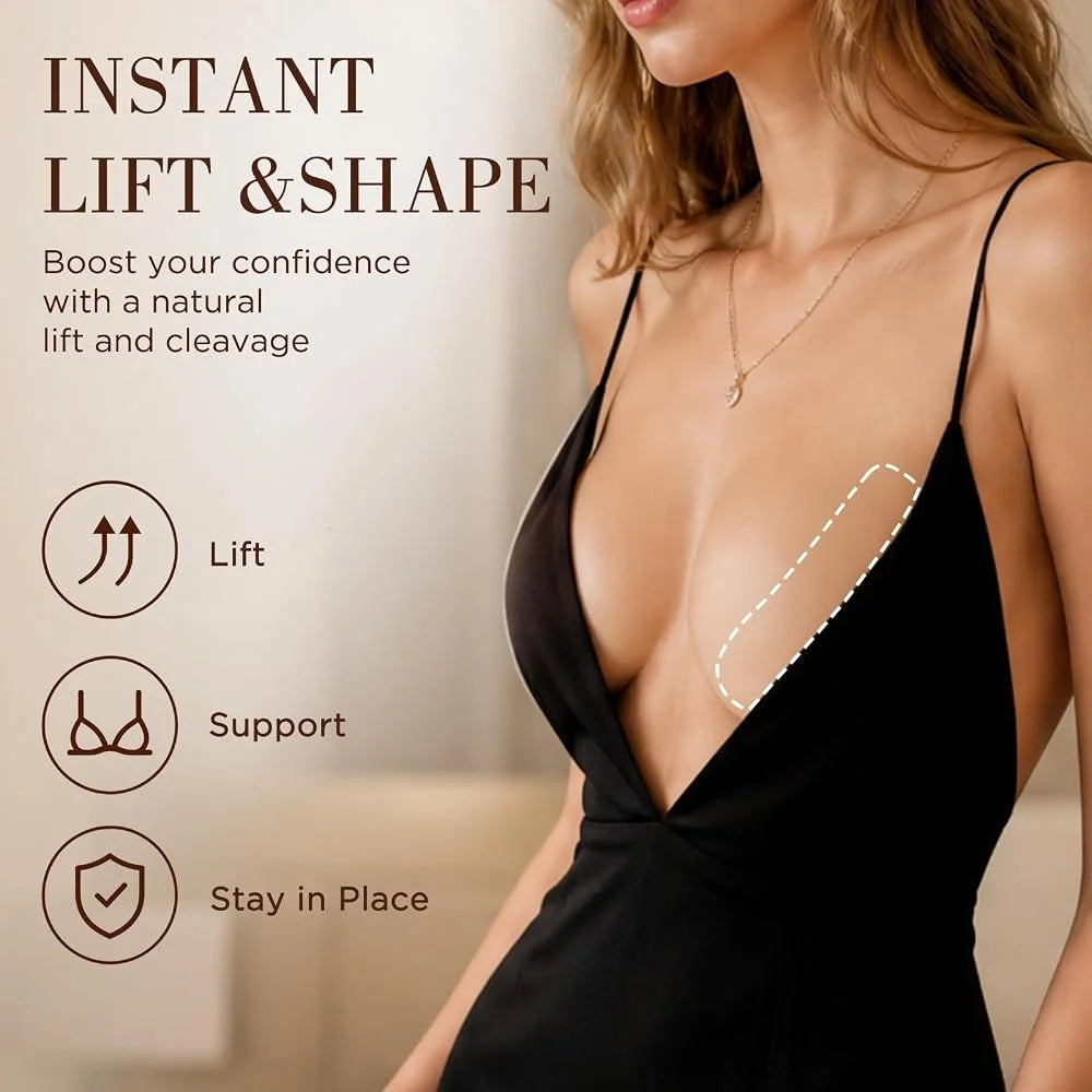 Silicone Breast Lift Tape 6Pcs Precut + Nipple Covers Kit Breast Lift Tape Kit Babs