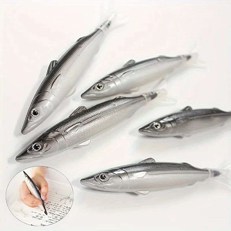2-Pack Fish-Shaped Ballpoint Pens | Fun Marine Stationery Gift Novelty Ballpoint Pen Babs