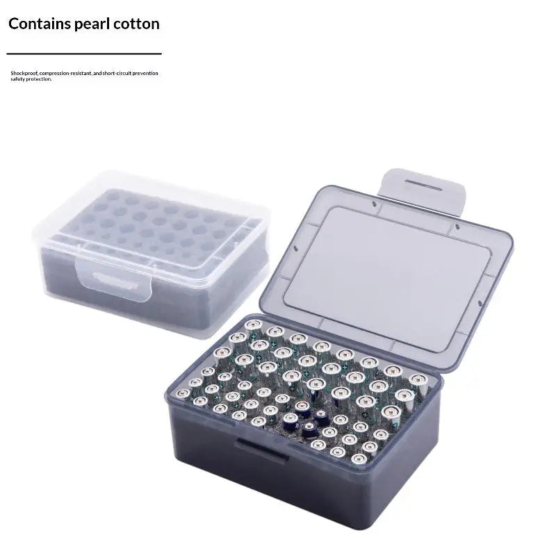 AA AAA Battery Storage Organizer Box – 54-Cell Holder Battery Storage Organizer Babs