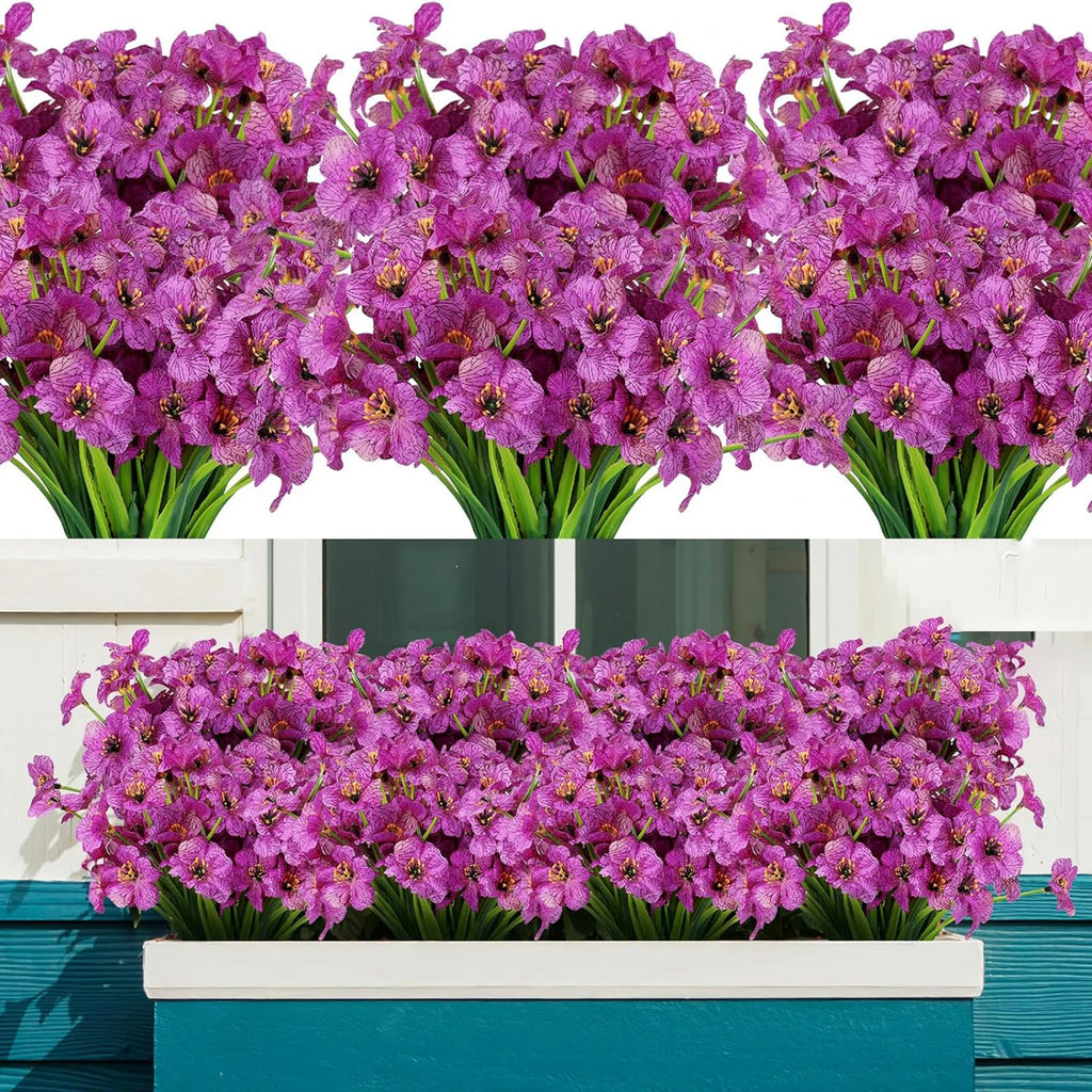 4/8 Pcs Silk Artificial Violet Flower Bouquet – Wedding & Home Decor Artificial Flower Bouquet Babs