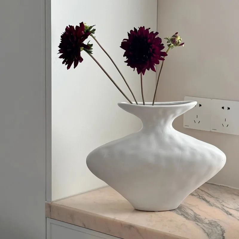 Modern Ceramic Vase | Elegant Hydroponics Flower Bottle Décor Decorative Ceramic Vase Babs