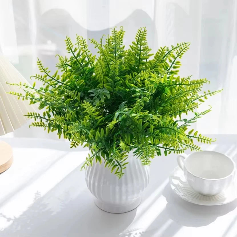 Artificial Persian Fern Leaves Plastic Faux Plant Décor 2/4 Pcs Artificial Plant Décor Babs