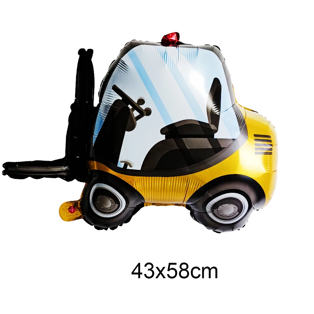 Construction Party Balloons – Excavator Dump Truck Boys Decor