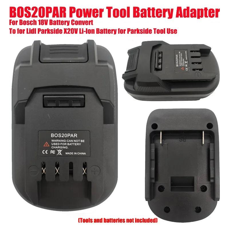 BOS20PAR Adapter – Bosch 18V Battery to Parkside X20V Tools Battery Adapter Babs