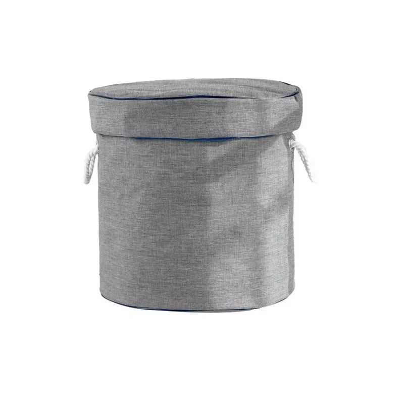 Kids Toy Storage Bucket Bag – Drawstring Building Block Organizer Toy Storage Bag Babs Grey As Shown