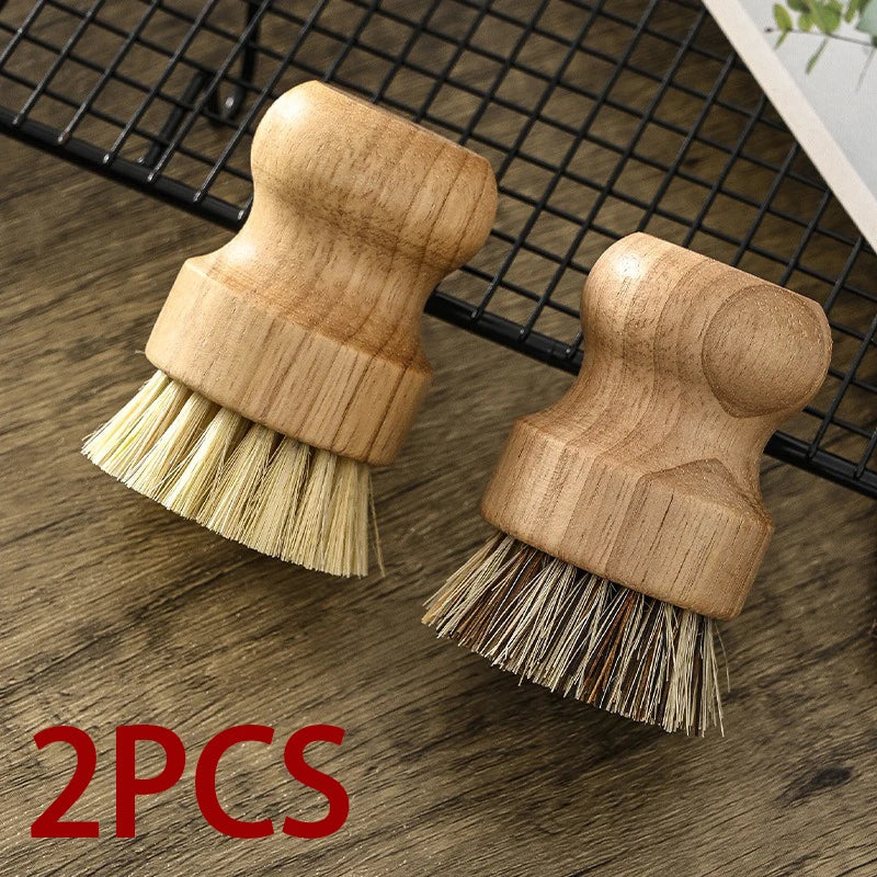 Wooden Dish Brush – Natural Sisal & Coconut Fiber | Eco-Friendly Kitchen Cleaning Brush Babs 2pcs