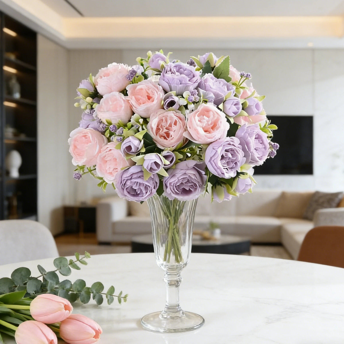 Silk Peony Rose Artificial Bouquet – Wedding & Home Décor Artificial Flower Bouquet Babs
