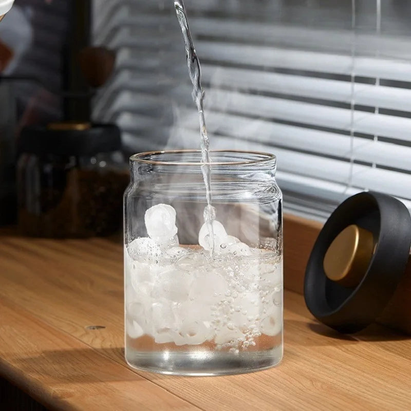 Vacuum Seal Glass Coffee Bean Storage Container 500ml+ Coffee Storage Container Babs