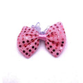 Light Up Sequin Bow Hair Clip & LED Neck Bow – Party Accessory LED Hair Accessory Babs pink