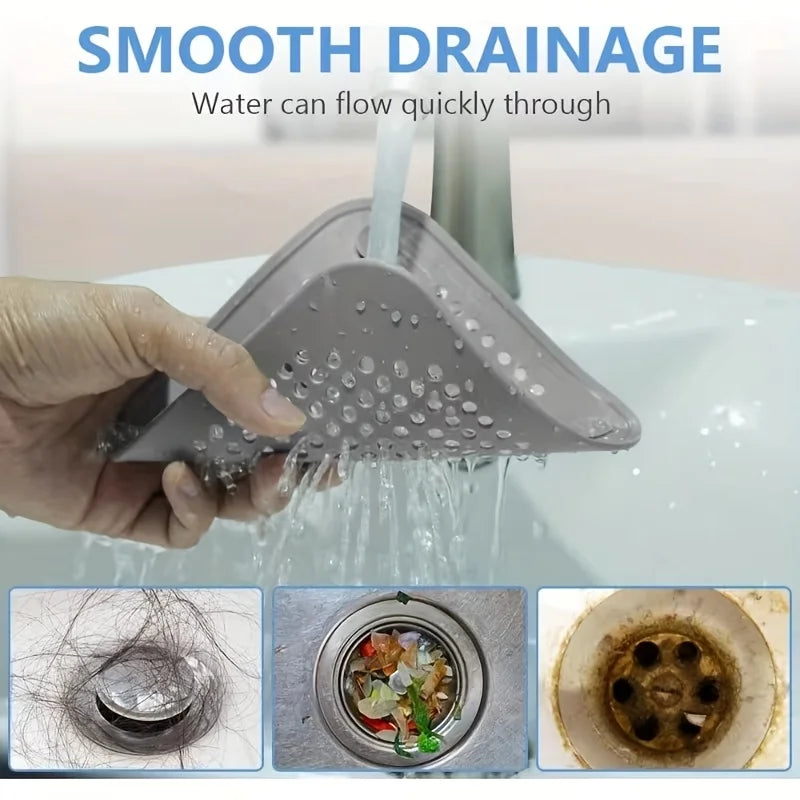 2-Pack Silicone Drain Hair Catcher - Anti-Clog Mesh Cover Drain Hair Catcher Babs