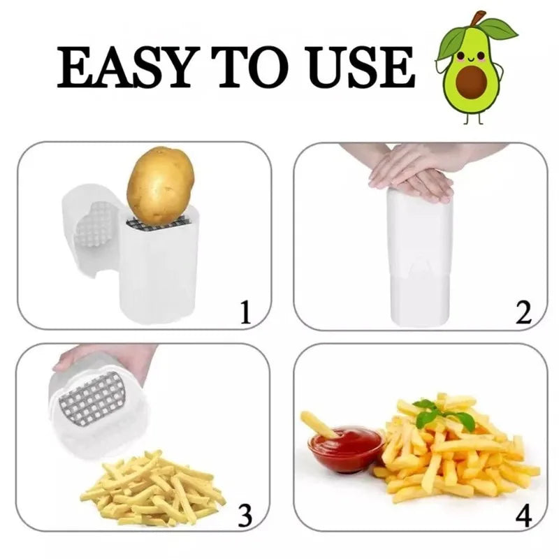 French Fry Cutter & Veggie Dicer – Stainless Steel Chopper Vegetable Dicer Babs