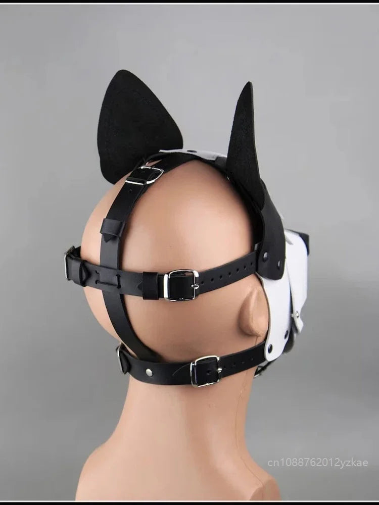 Gothic Punk Faux Leather Cosplay Mask – Halloween & Carnival Cosplay Costume Mask Babs
