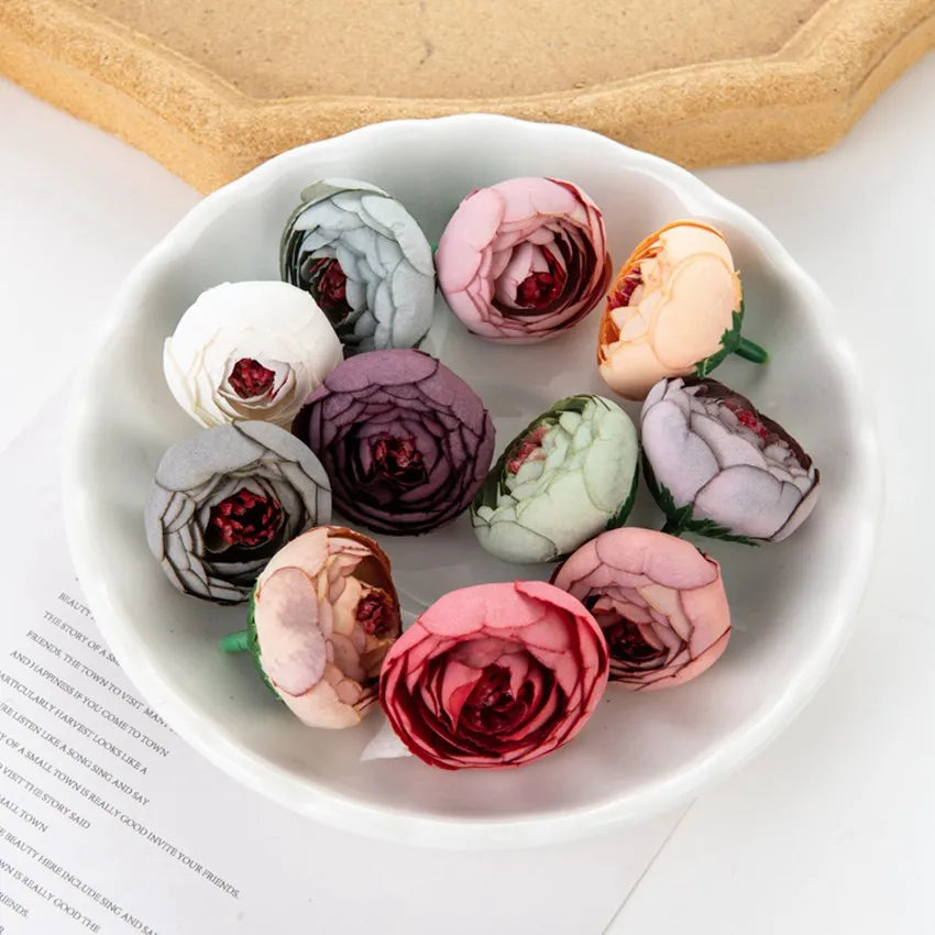 Silk Tea Rose Buds 50/100pc – Artificial Flowers for Weddings Artificial Silk Flowers Babs