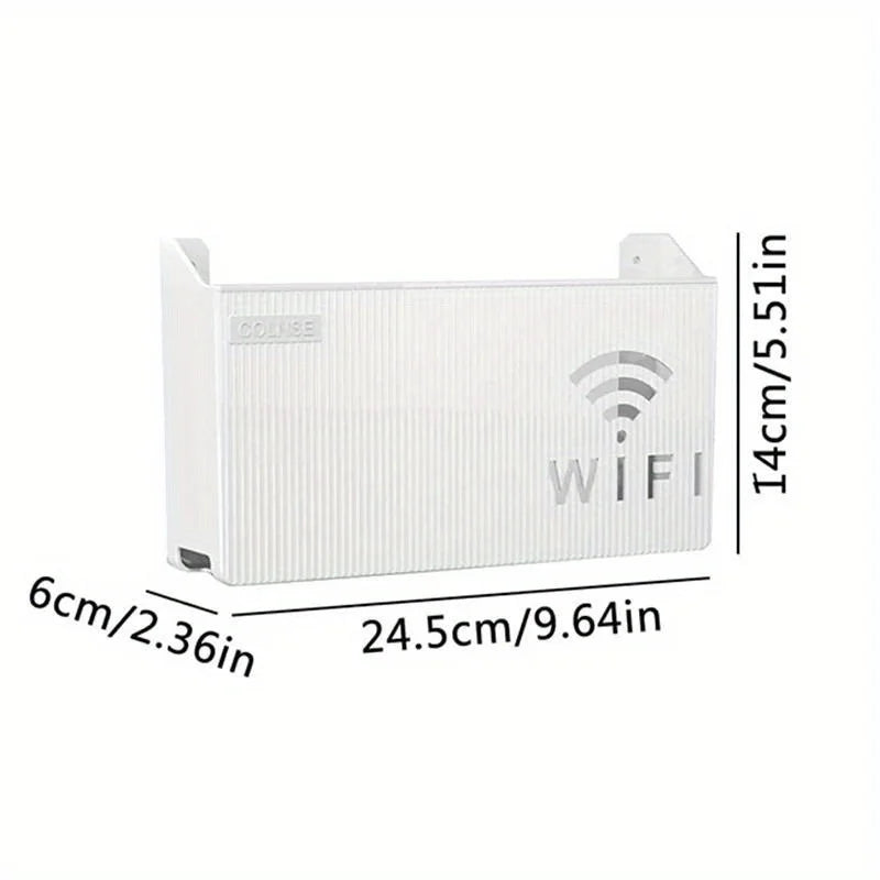 Wall Mount WiFi Router Storage Box & Cable Organizer Router Storage Box Babs