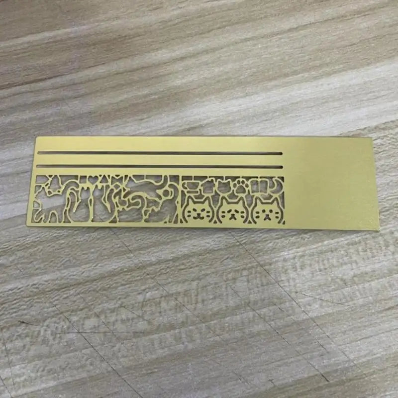 Cute Cat Brass Ruler Bookmark – 2-in-1 Measuring & Page Marker Ruler Bookmark Babs