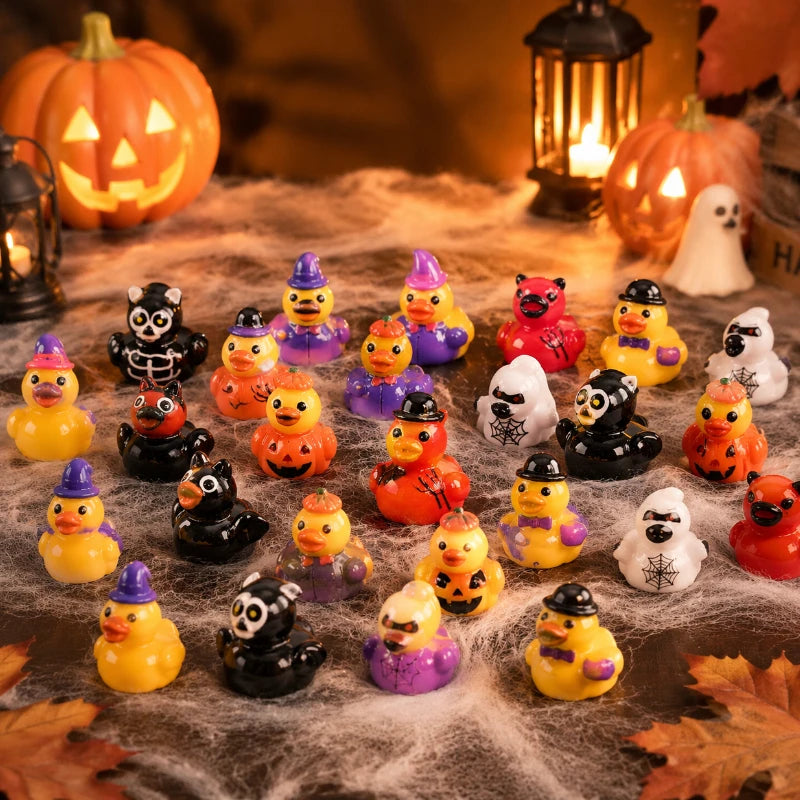 40 Halloween Mini Resin Ducklings – 8 Styles, Garden Decor Halloween Garden Decor Babs