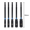150mm Hex Nut Driver Socket Adapter Set 6–14mm | 5-Piece CrV Socket Wrench Adapter Babs 6-14mm