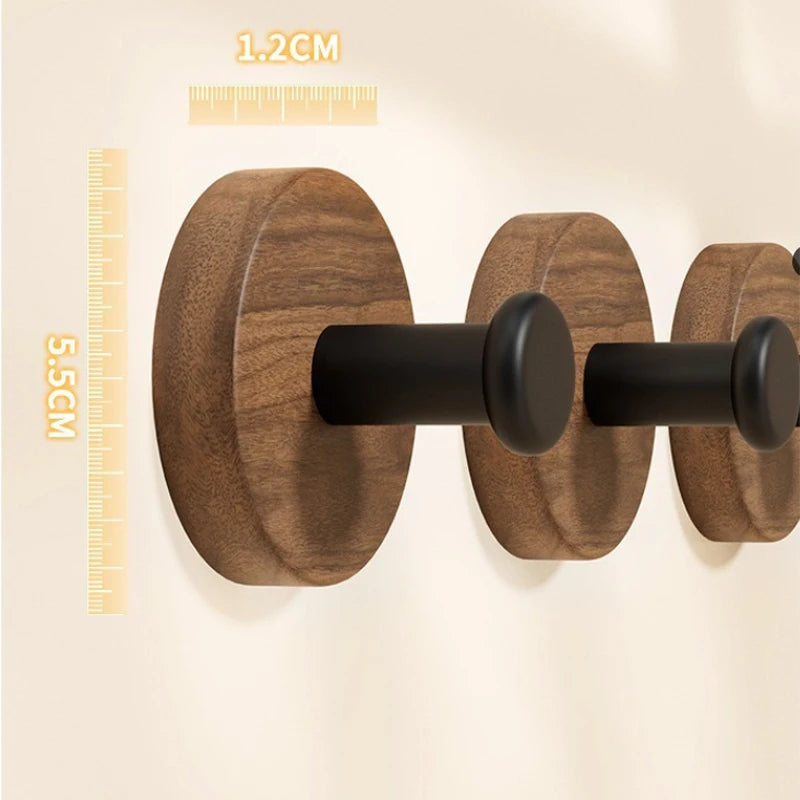Solid Wood Wall Hook – Oak & Walnut Home Organizer Wood Wall Hook Babs