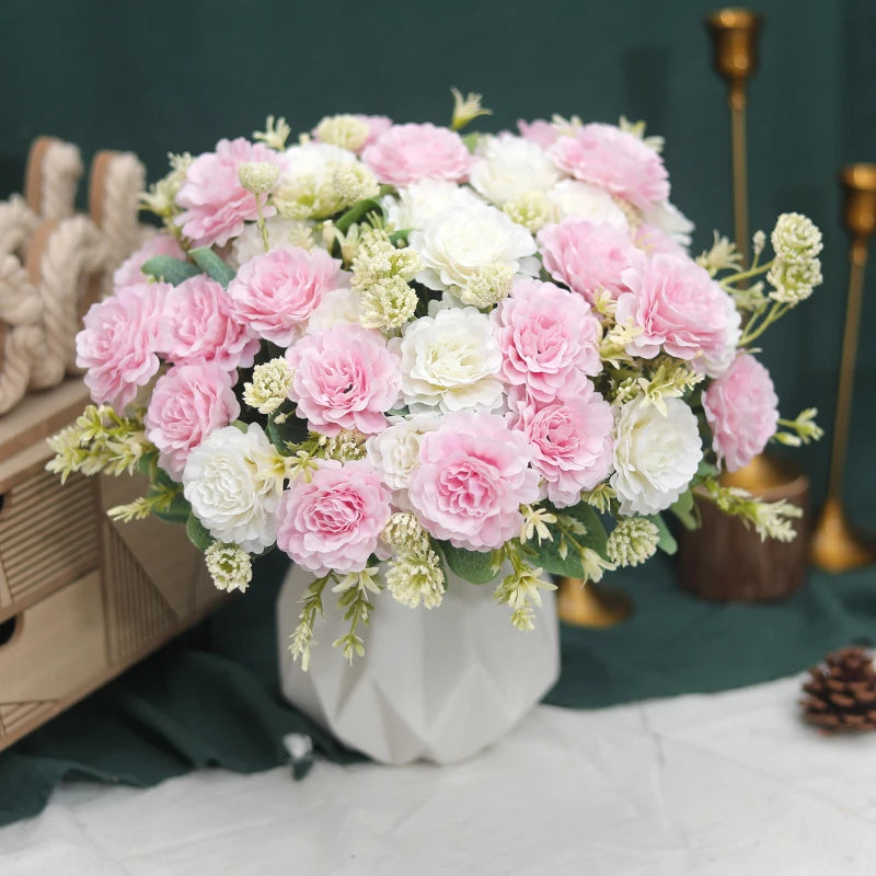 Peony Artificial Silk Flower Bouquet – Wedding & Home Décor Artificial Flower Bouquet Babs