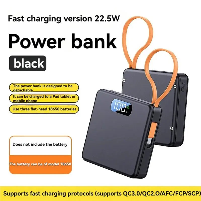DIY 22.5W Power Bank Shell – 3x18650 Solderless Battery Box Power Bank Shell Babs