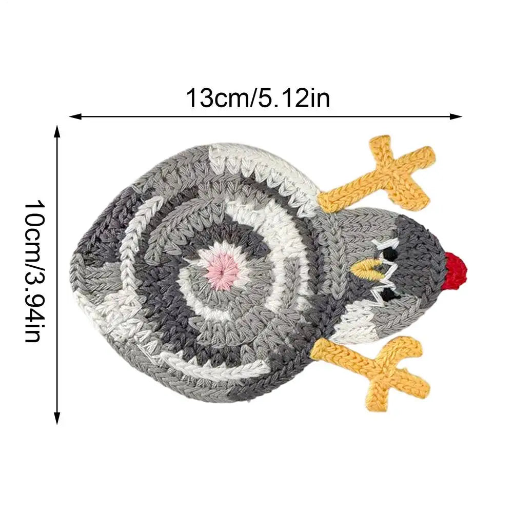 Chicken Coasters – Heat Resistant Absorbent Crochet Drink Coaster Drink Coasters Babs chick